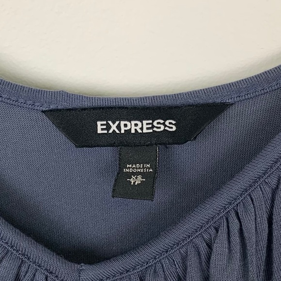 Express Sleeveless Hi Low Ruffle Blue Maxi Dress - Picture 5 of 10